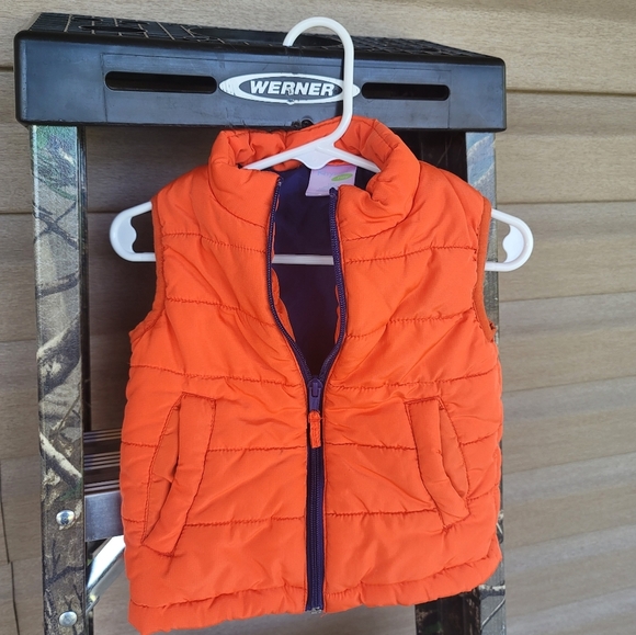 Nursery Rhyme Other - Orange and blue 12mo winter vest with pockets
